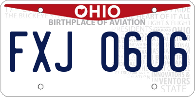 OH license plate FXJ0606