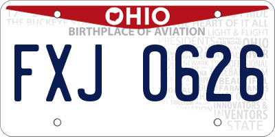 OH license plate FXJ0626