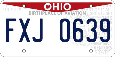 OH license plate FXJ0639
