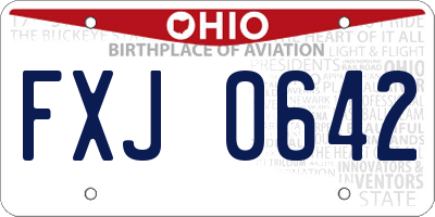OH license plate FXJ0642