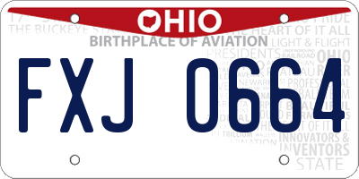 OH license plate FXJ0664
