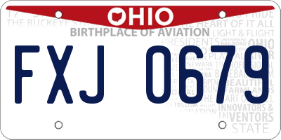 OH license plate FXJ0679
