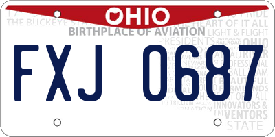 OH license plate FXJ0687