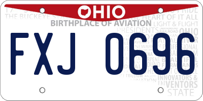 OH license plate FXJ0696