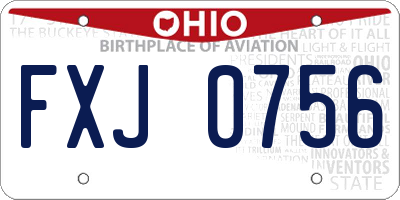 OH license plate FXJ0756