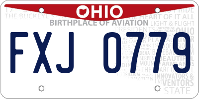 OH license plate FXJ0779