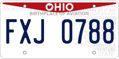 OH license plate FXJ0788