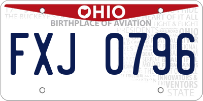 OH license plate FXJ0796
