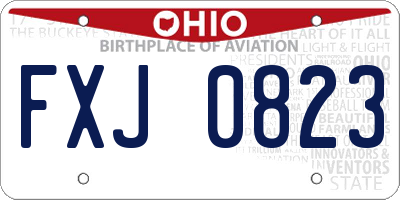 OH license plate FXJ0823