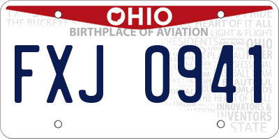 OH license plate FXJ0941