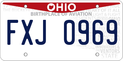 OH license plate FXJ0969