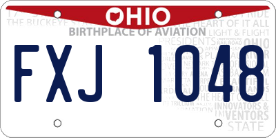 OH license plate FXJ1048