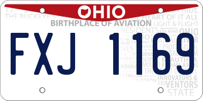 OH license plate FXJ1169