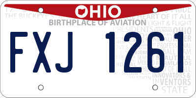 OH license plate FXJ1261