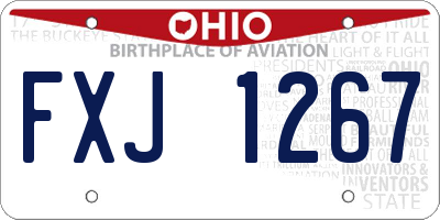 OH license plate FXJ1267