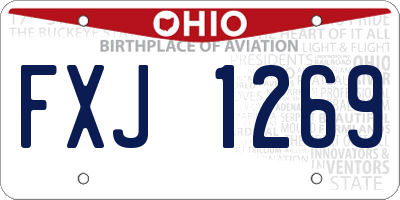 OH license plate FXJ1269