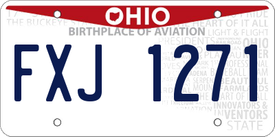 OH license plate FXJ1271