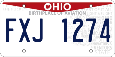OH license plate FXJ1274