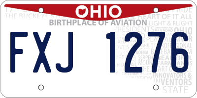OH license plate FXJ1276