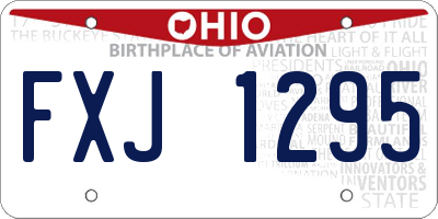 OH license plate FXJ1295