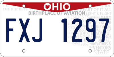 OH license plate FXJ1297