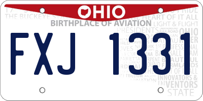 OH license plate FXJ1331