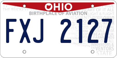 OH license plate FXJ2127