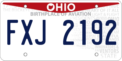 OH license plate FXJ2192
