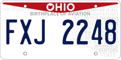 OH license plate FXJ2248