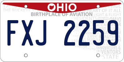 OH license plate FXJ2259