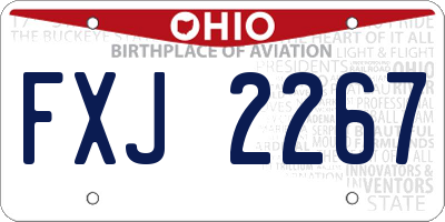 OH license plate FXJ2267