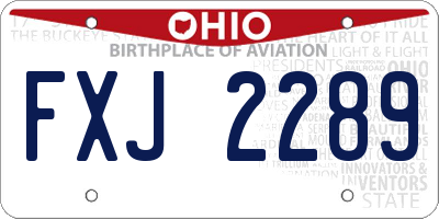 OH license plate FXJ2289