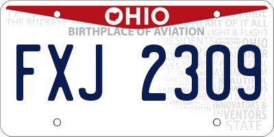 OH license plate FXJ2309