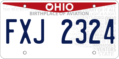 OH license plate FXJ2324