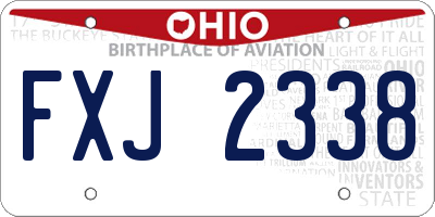 OH license plate FXJ2338