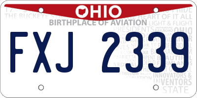 OH license plate FXJ2339