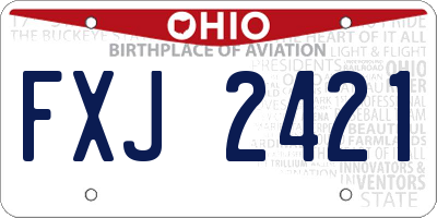 OH license plate FXJ2421