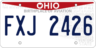 OH license plate FXJ2426
