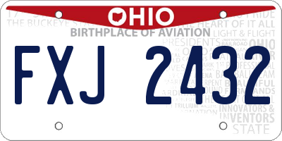 OH license plate FXJ2432