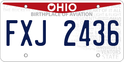 OH license plate FXJ2436