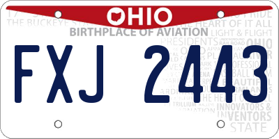 OH license plate FXJ2443