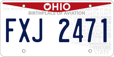 OH license plate FXJ2471