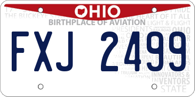 OH license plate FXJ2499