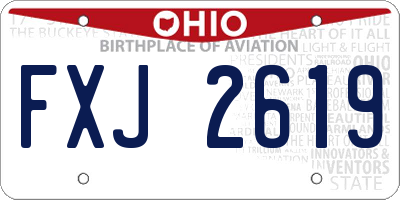 OH license plate FXJ2619