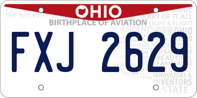 OH license plate FXJ2629