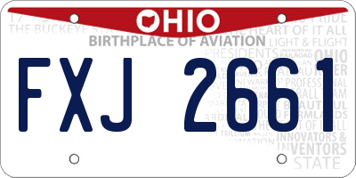 OH license plate FXJ2661