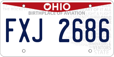 OH license plate FXJ2686
