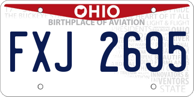 OH license plate FXJ2695