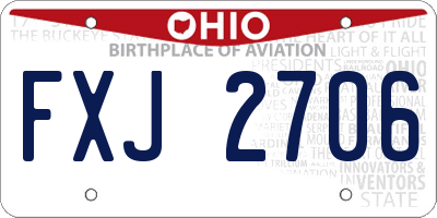 OH license plate FXJ2706