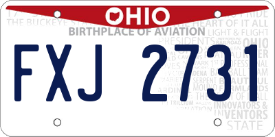 OH license plate FXJ2731